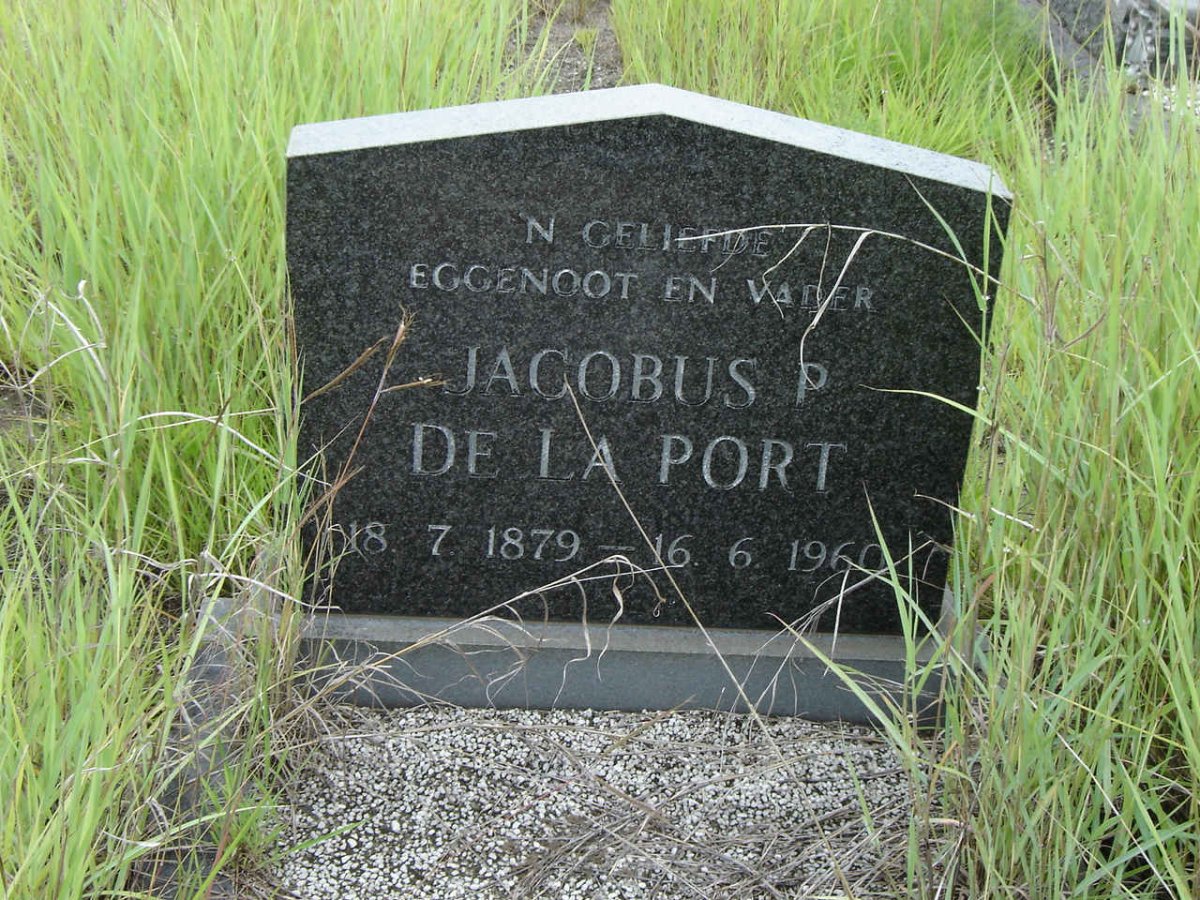 PORT Jacobus P, de la 1879-1960