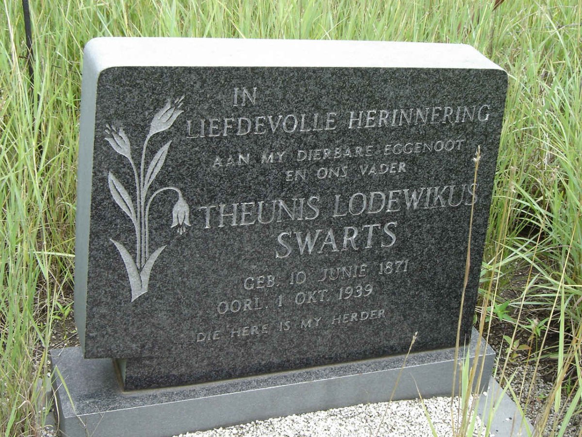 SWARTS Theunis Lodewikus 1871-1939