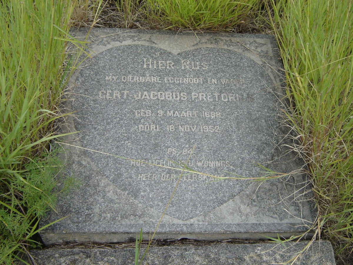PRETORIUS Gert Jacobus 1888-1952