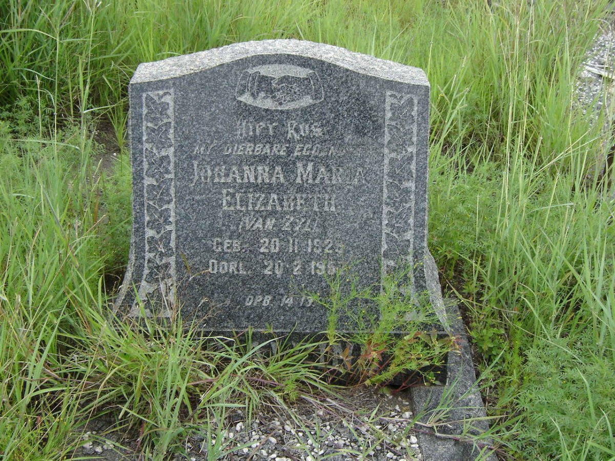 McALPINE Johanna Maria Elizabeth nee VAN ZYL 1929-1957