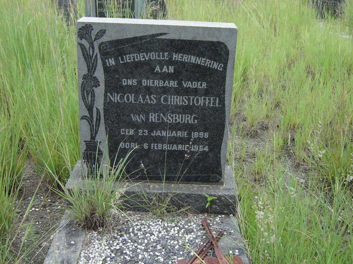 RENSBURG Nicolaas Christoffel, van 1898-1954