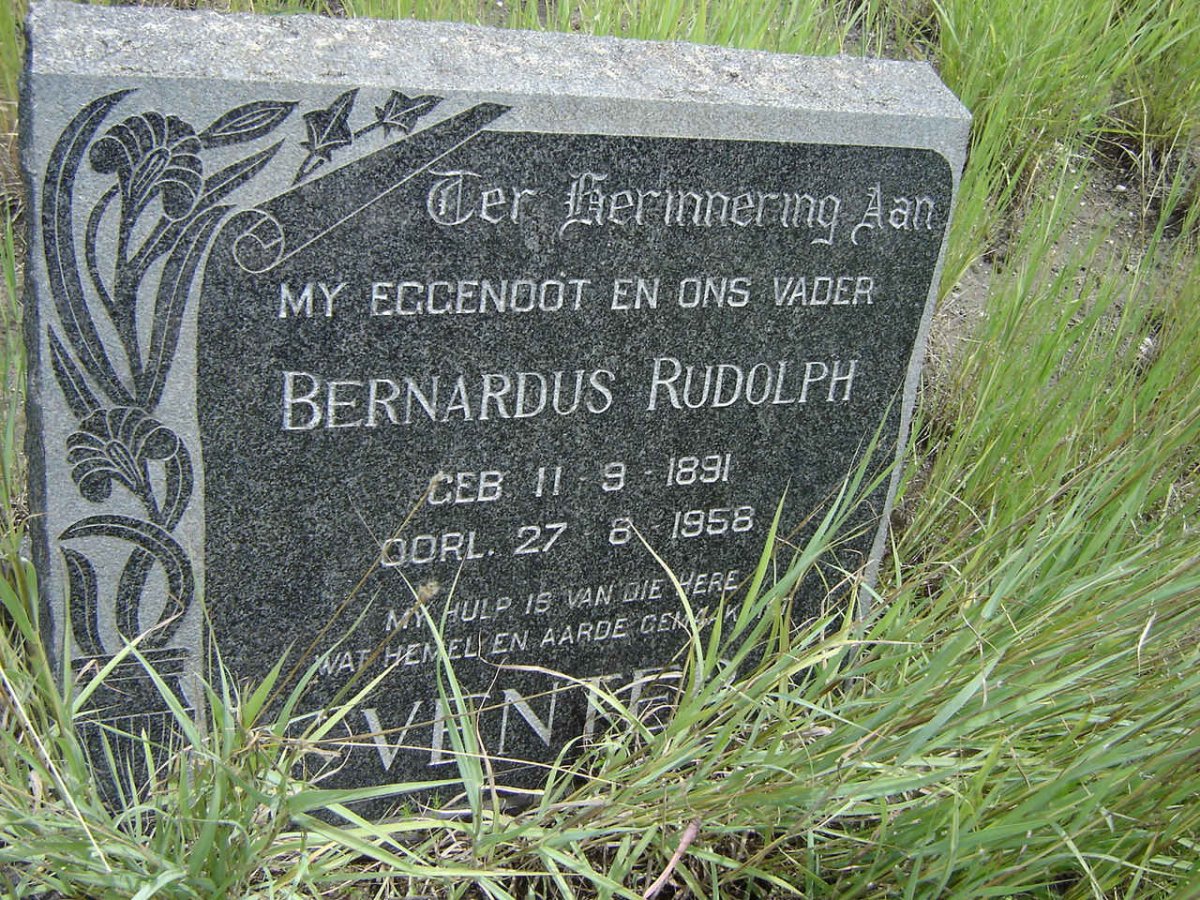 VENTER Bernardus Rudolph 1891-1958