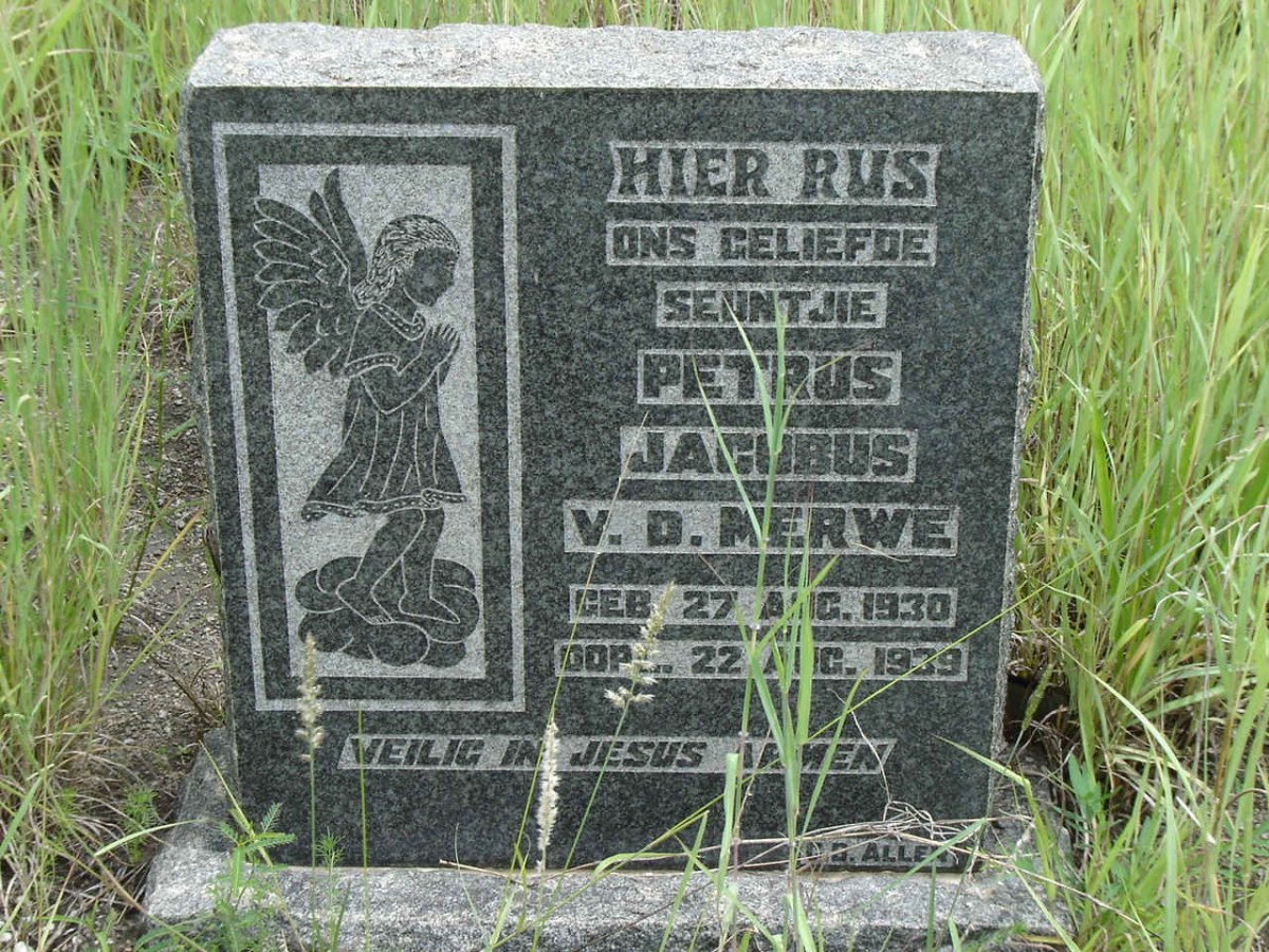 MERWE Petrus Jacobus, v.d. 1930-1939