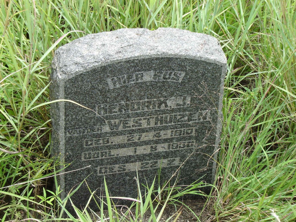 WESTHUIZEN Hendrik J., van der 1910-1930