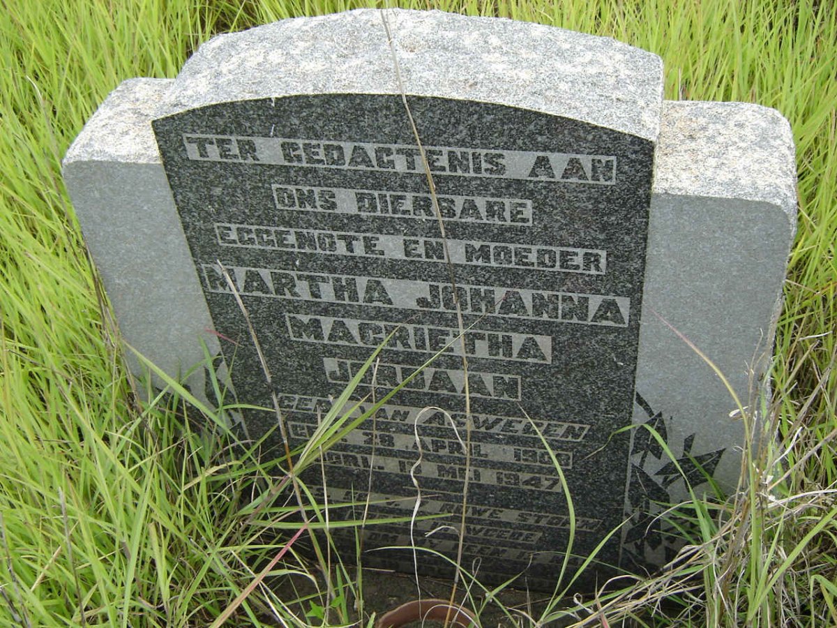 JORDAAN Martha Johanna Magrietha nee van ASWEGEN 1908-1947