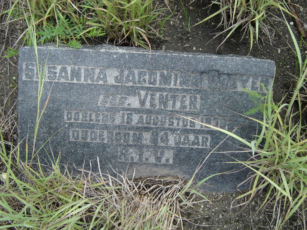 DREYER Susanna Jacomina nee VENTER -1935