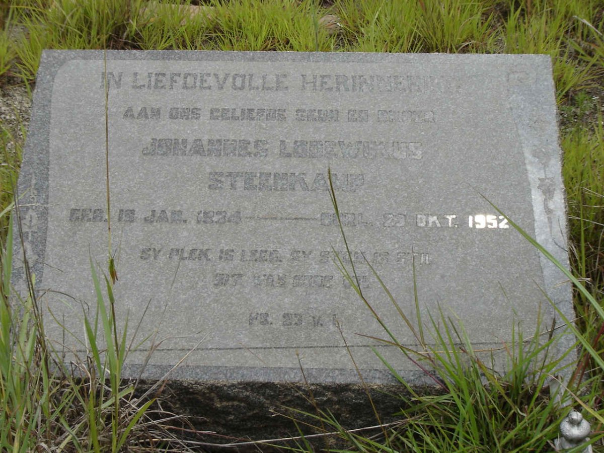 STEENKAMP Johannes Lodewikus 1934-1952