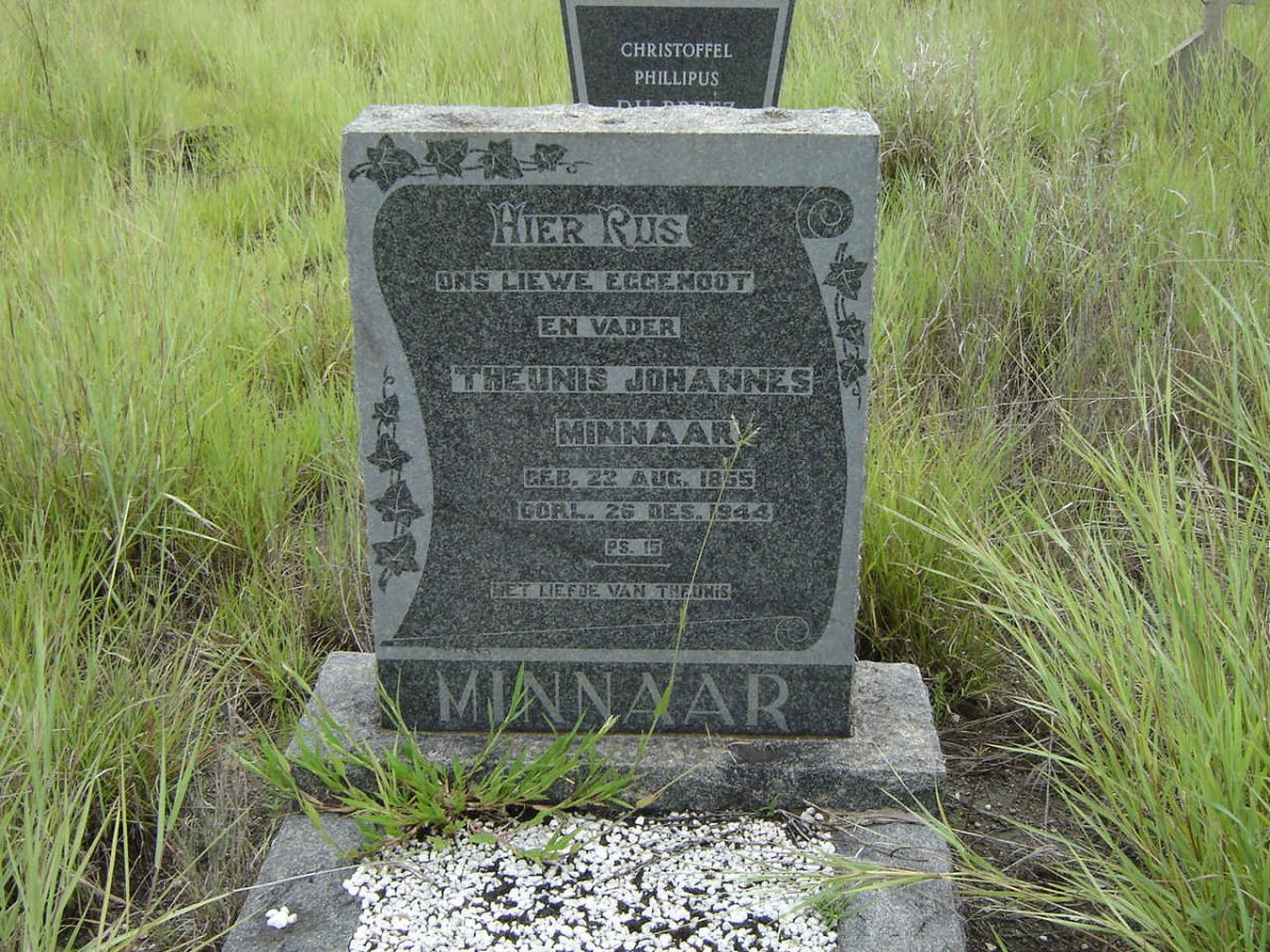 MINNAAR Theunis Johannes 1855-1944