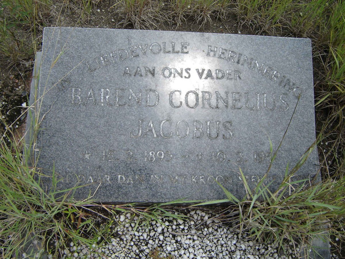 THERON Barend Cornelius Jacobus 1893-195?