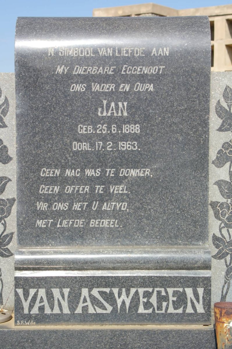 ASWEGEN Jan, van 1888-1963