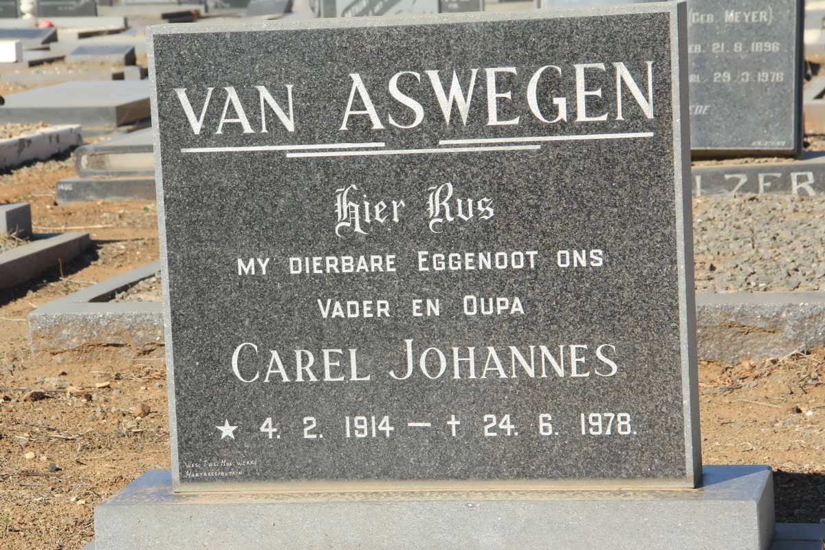 ASWEGEN Carel Johannes, van 1914-1978
