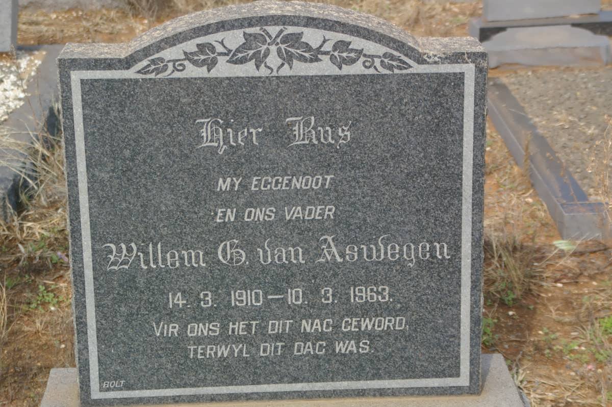 ASWEGEN Willem G., van 1910-1963