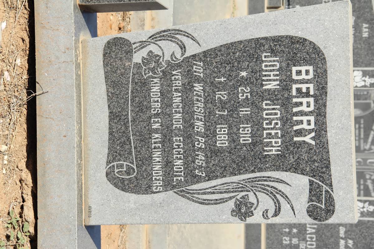 BERRY John Joseph 1910-1980