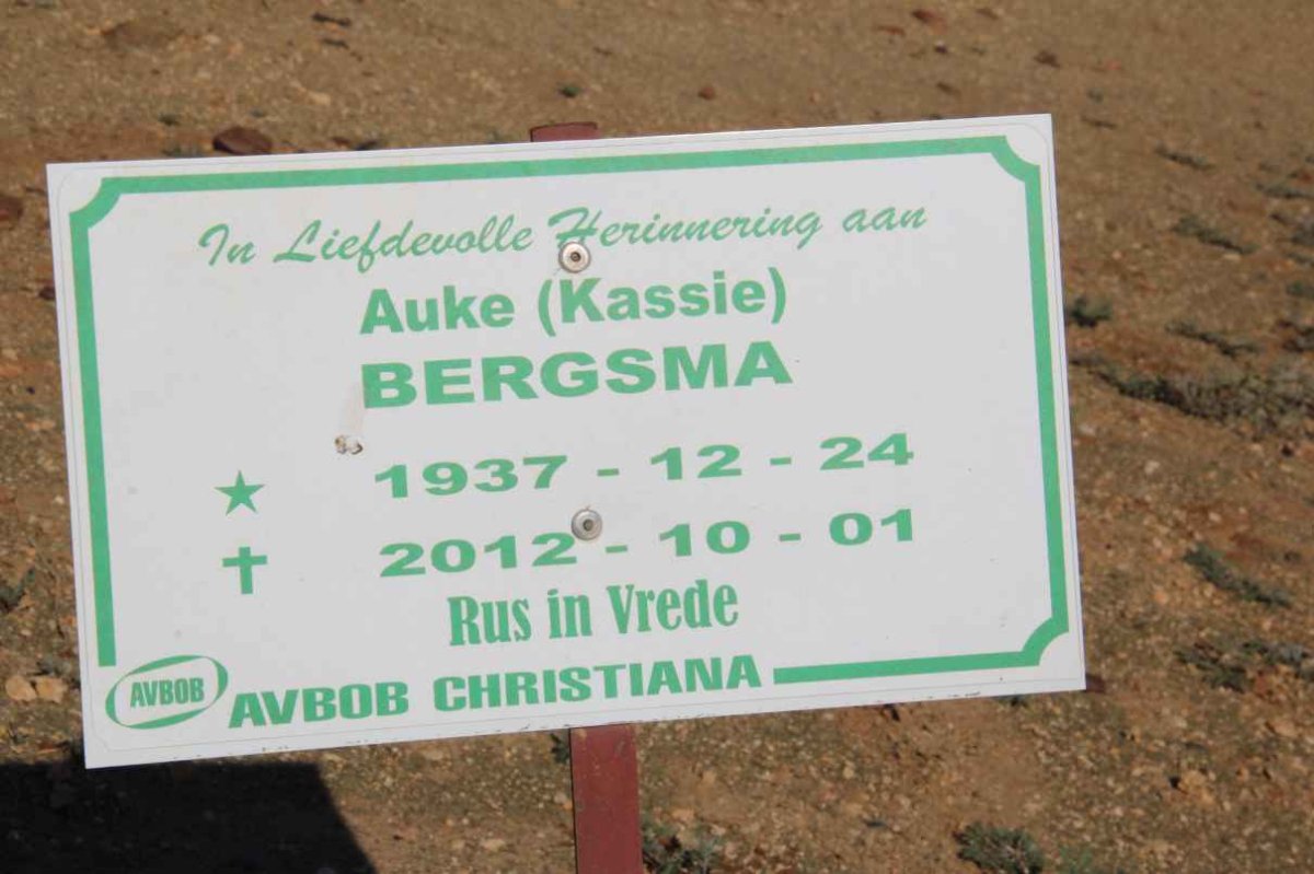BERGSMA Auke 1937-2012