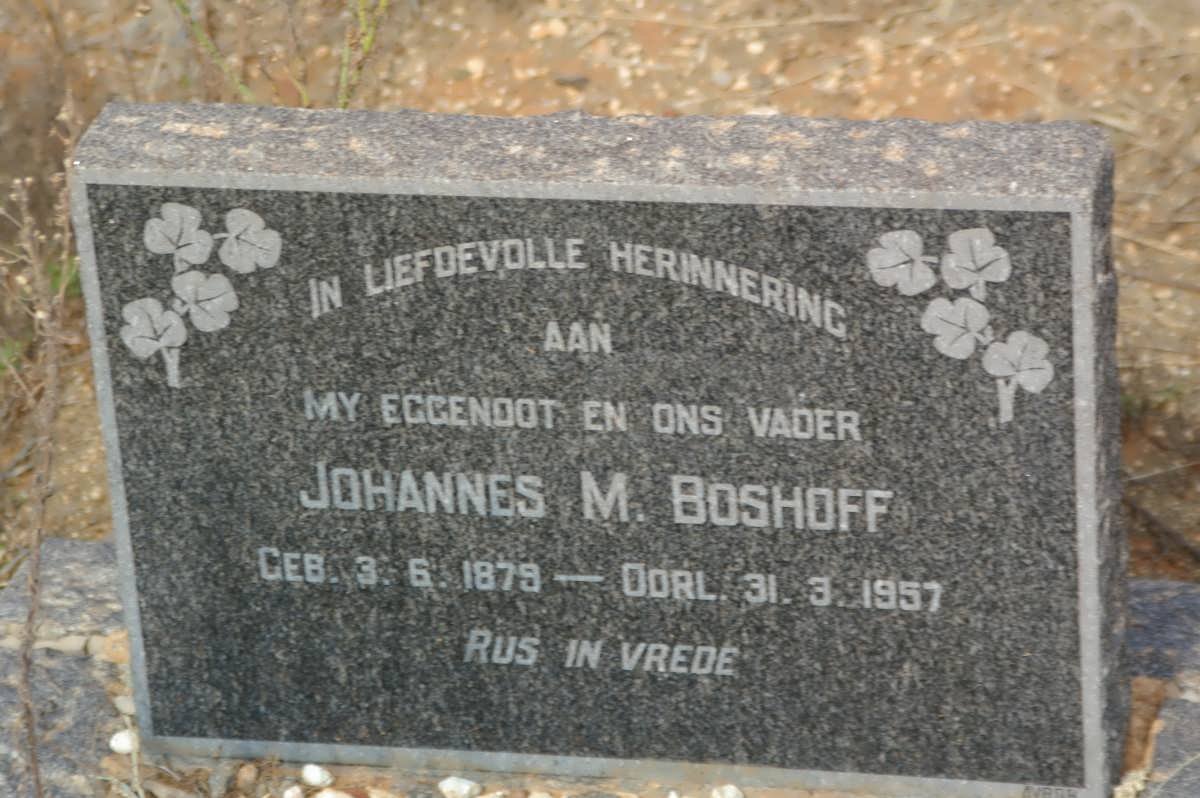 BOSHOFF Johannes M. 1879-1957