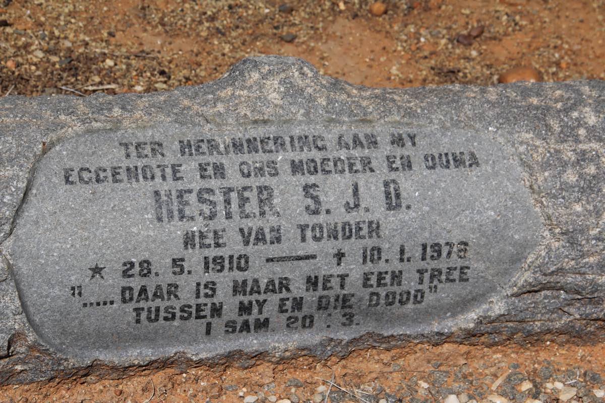 BOSMAN Hester S.J.D. nee van TONDER 1910-1976