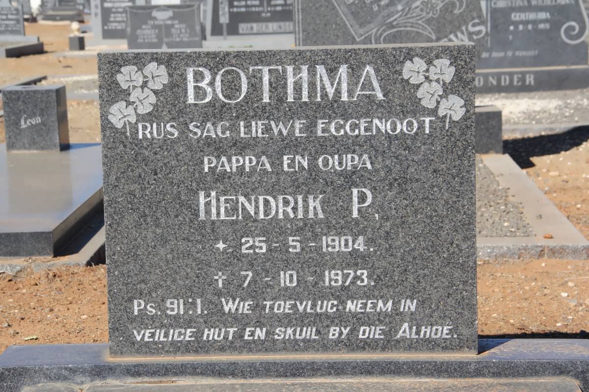 BOTHMA Hendrik P. 1904-1973