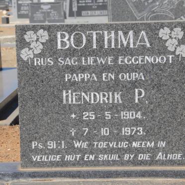 BOTHMA Hendrik P. 1904-1973