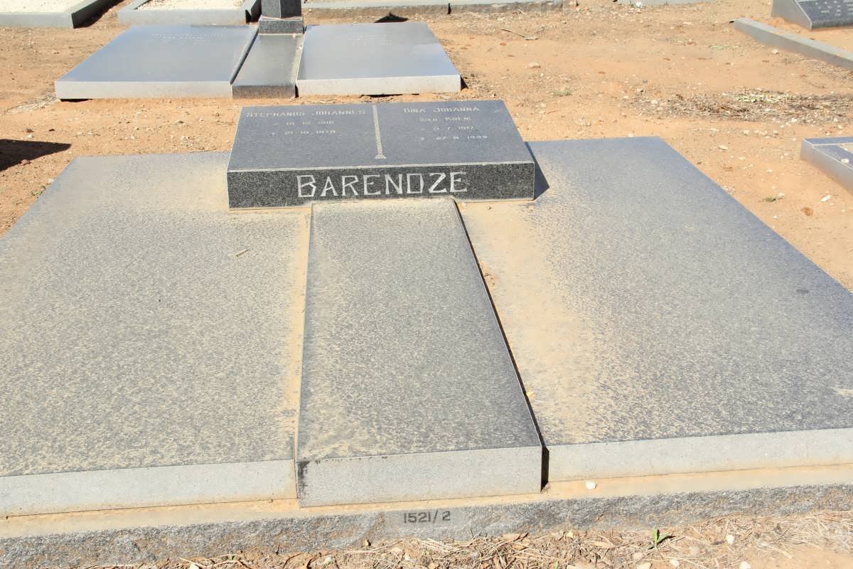 BARENDZE Stephanus Johannes 1916-1979 &amp; Dina Johanna KOEN 1917-1999