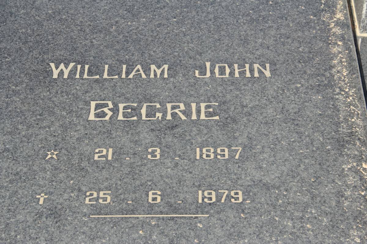 BEGRIE William John 1897-1979