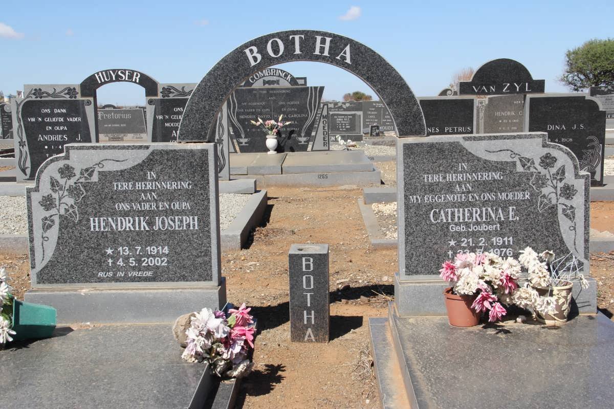 BOTHA Hendrik Joseph 1914-2002 &amp; Catherina E. JOUBERT 1911-1976