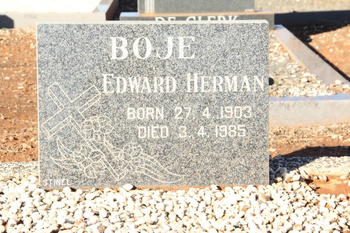 BOJE Edward Herman 1903-1985