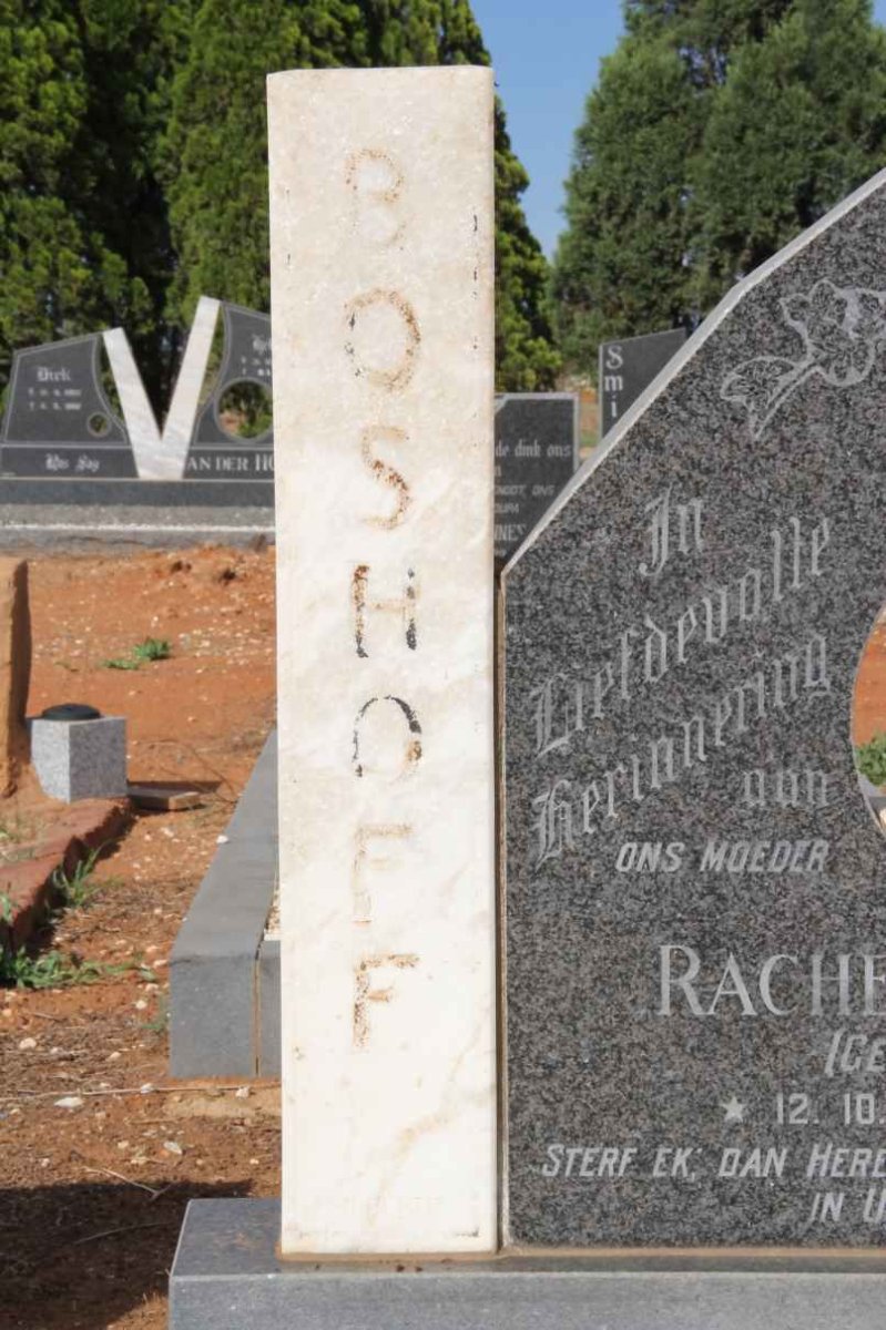 BOSHOFF Rachel Christina nee NIEUWOUDT 1912-1994