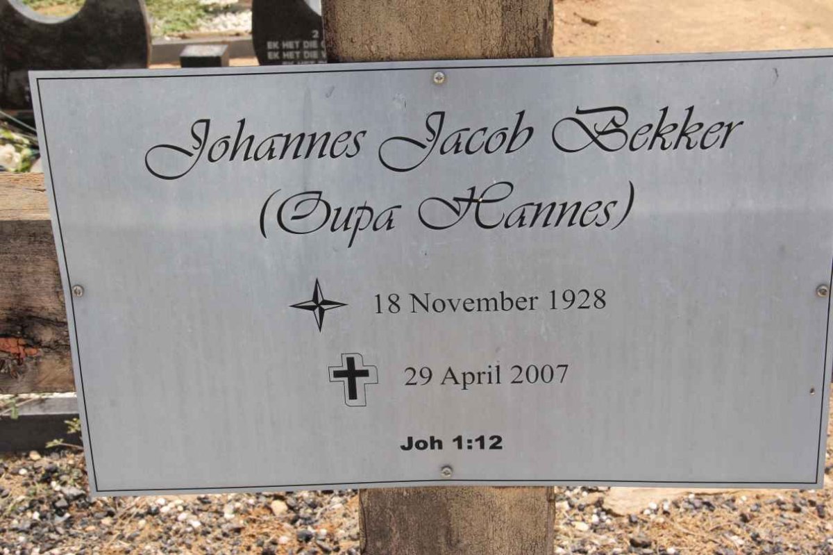 BEKKER Johannes Jacob 1928-2007