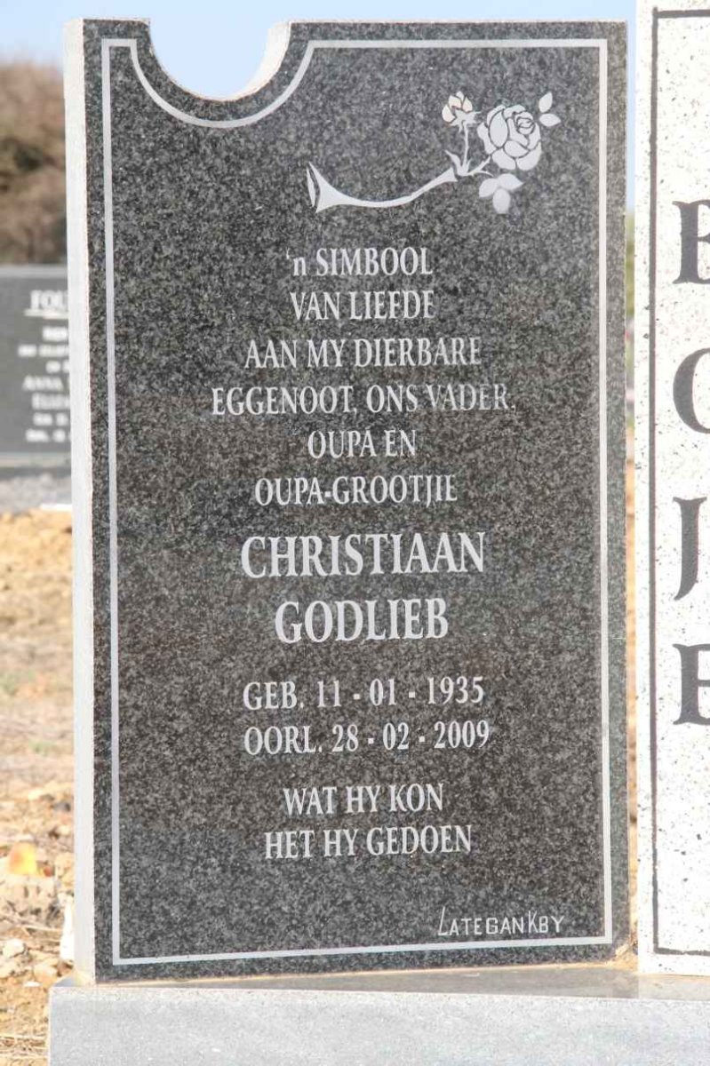 BOJE Christiaan Godlieb 1935-2009