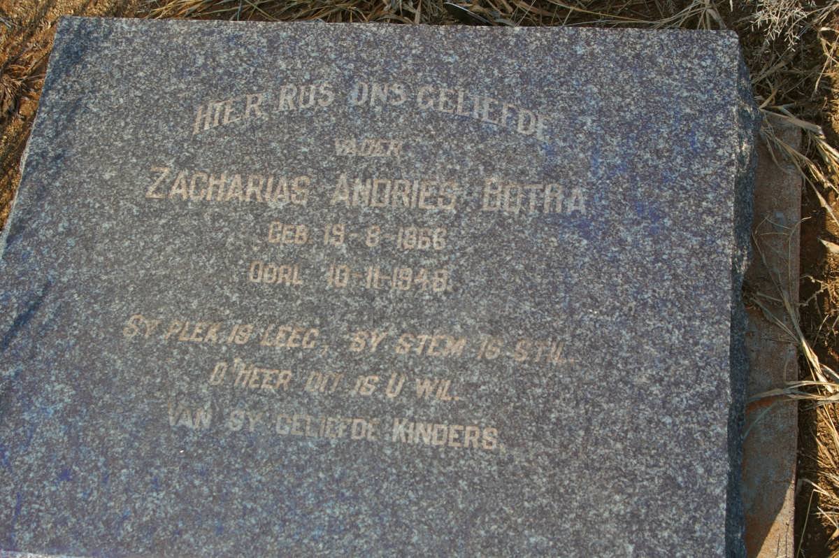 BOTHA Zacharias Andries 1866-1948