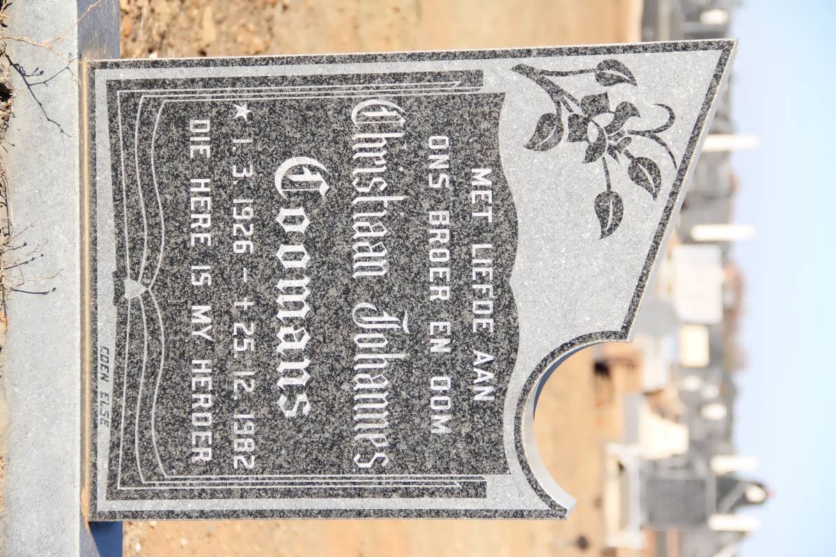 COOMANS Christiaan Johannes 1926-1982