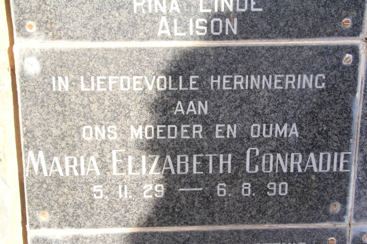 CONRADIE Maria Elizabeth 1929-1990