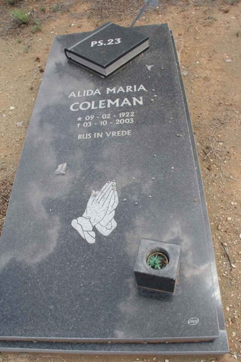 COLEMAN Alida Maria 1922-2003