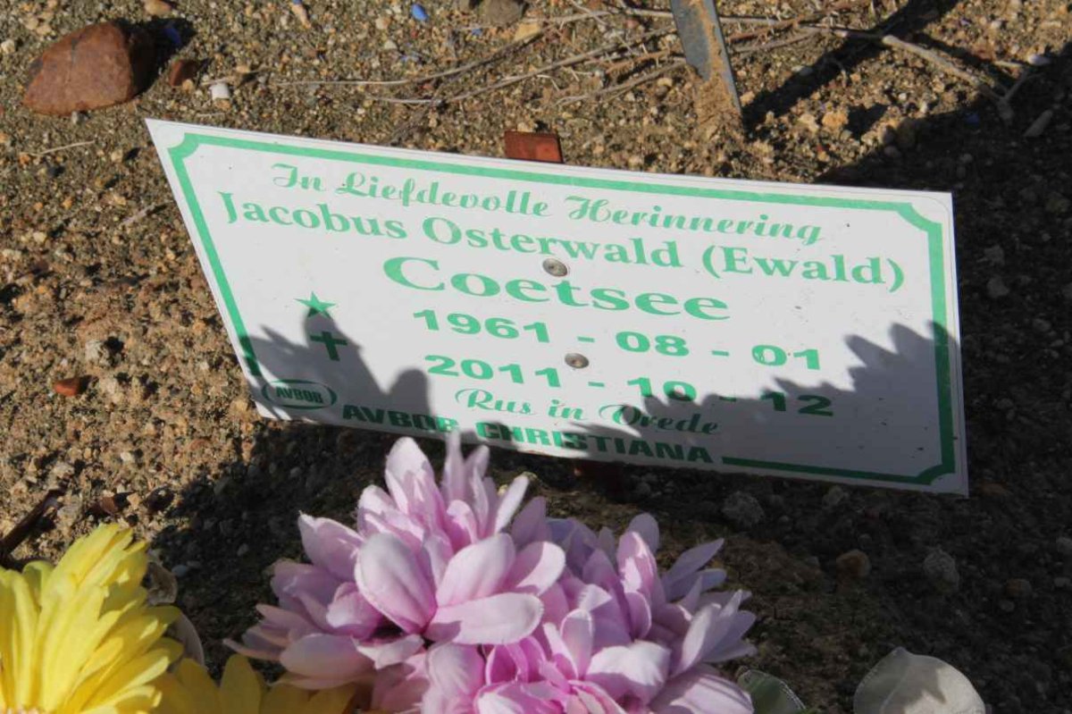COETSEE Jacobus Osterwald 1961-2001