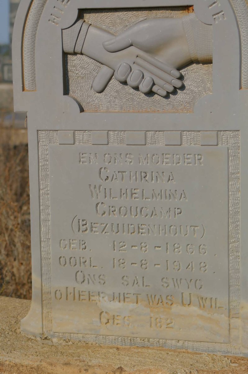 CROUCAMP Cathrina Wilhelmina nee BEZUIDENHOUT 1866-1948