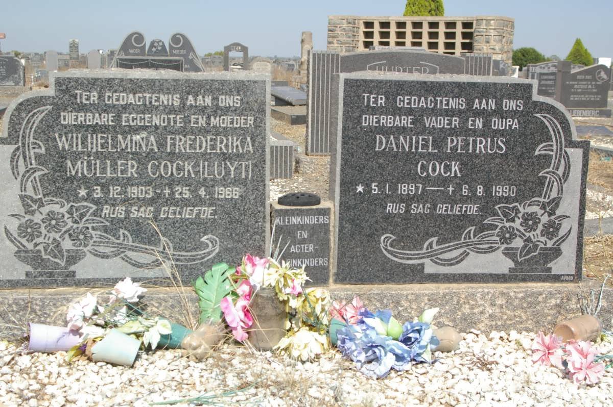 COCK Daniel Petrus 1897-1990 &amp; Wilhelmina Frederika Muller LUYT 1903-1966