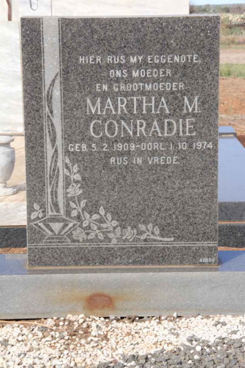 CONRADIE Martha M. 1909-1974
