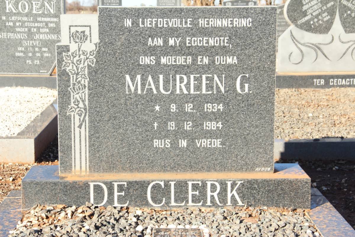 CLERK Maureen G., de 1934-1984