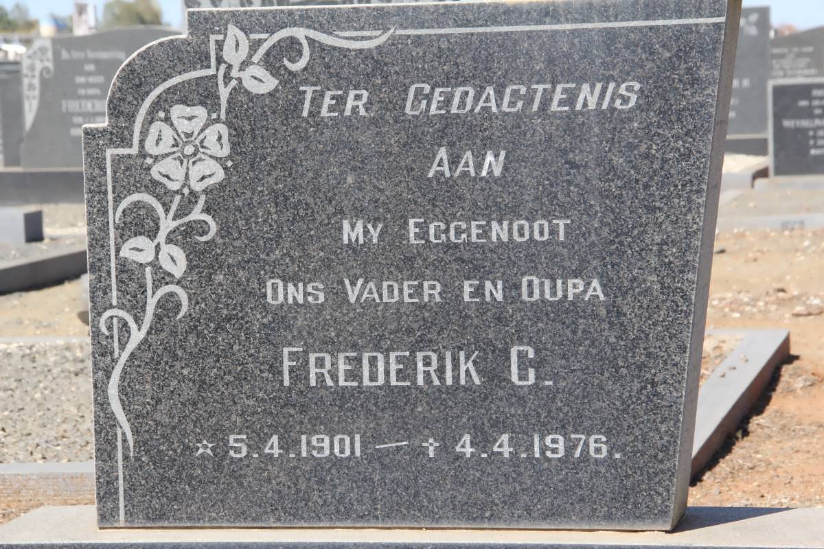 COETZER Frederik C. 1901-1976