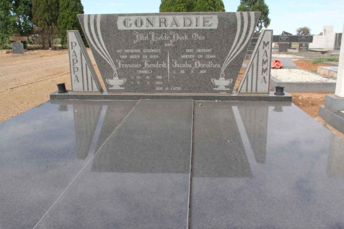 CONRADIE Francois Hendrik 1918-1994 &amp; Jacoba Dorothea 1921-