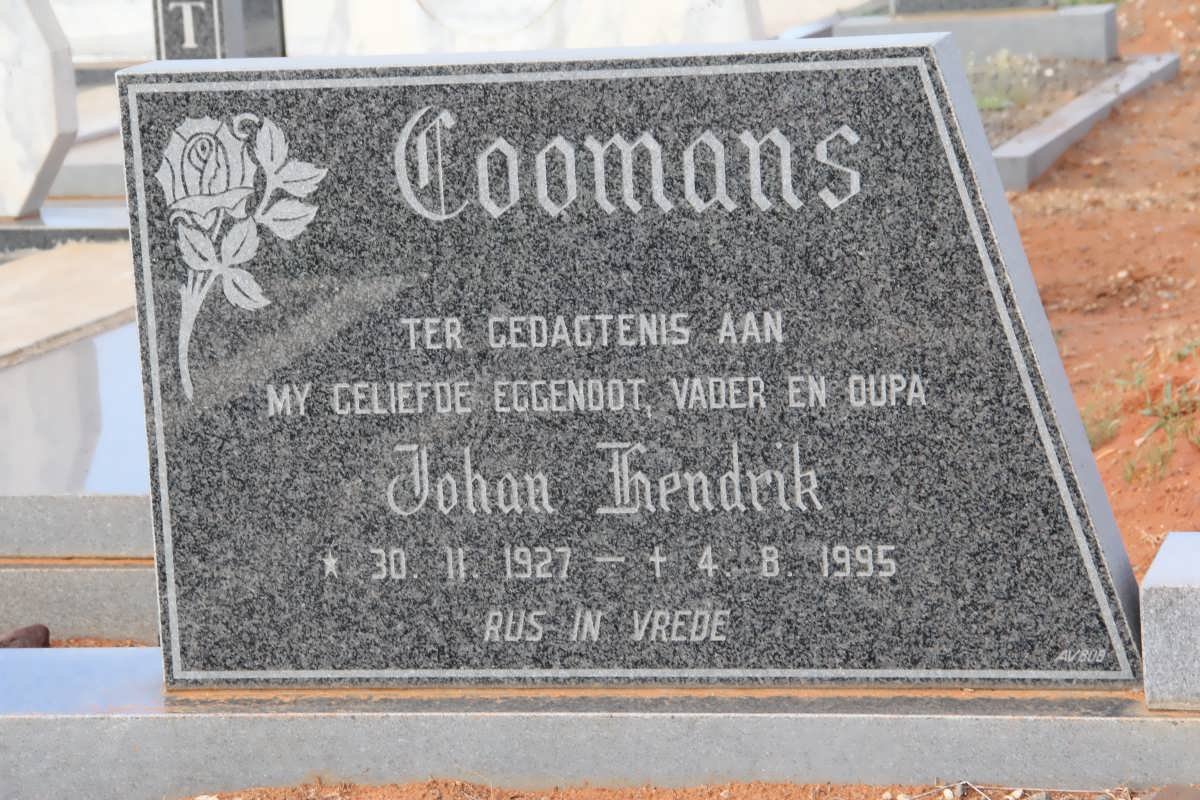 COOMANS Johan Hendrik 1927-1995