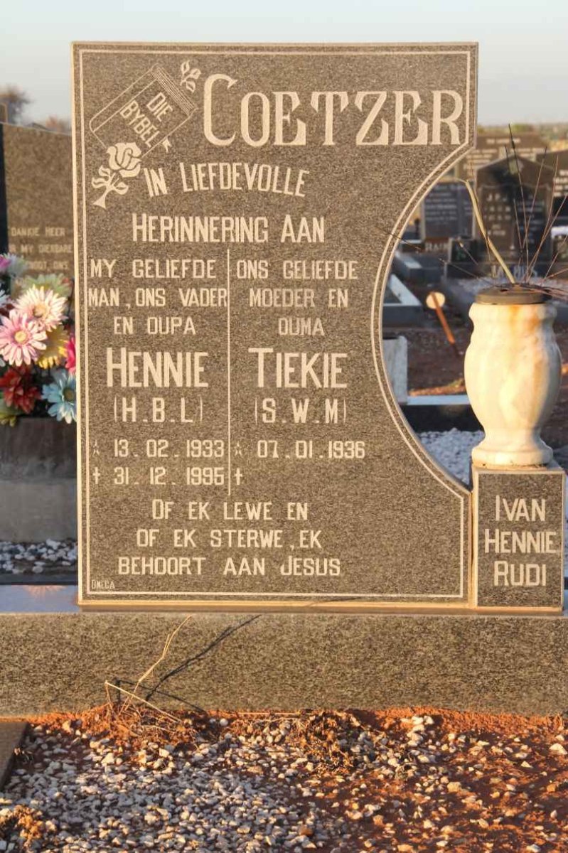 COETZER H.B.L. 1933-1995 &amp; S.W.M. 1936-