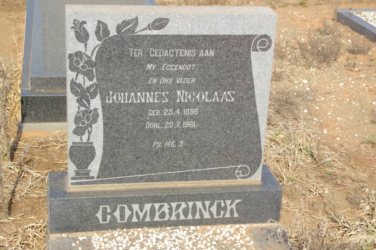 COMBRINCK Johannes Nicolaas 1886-1961
