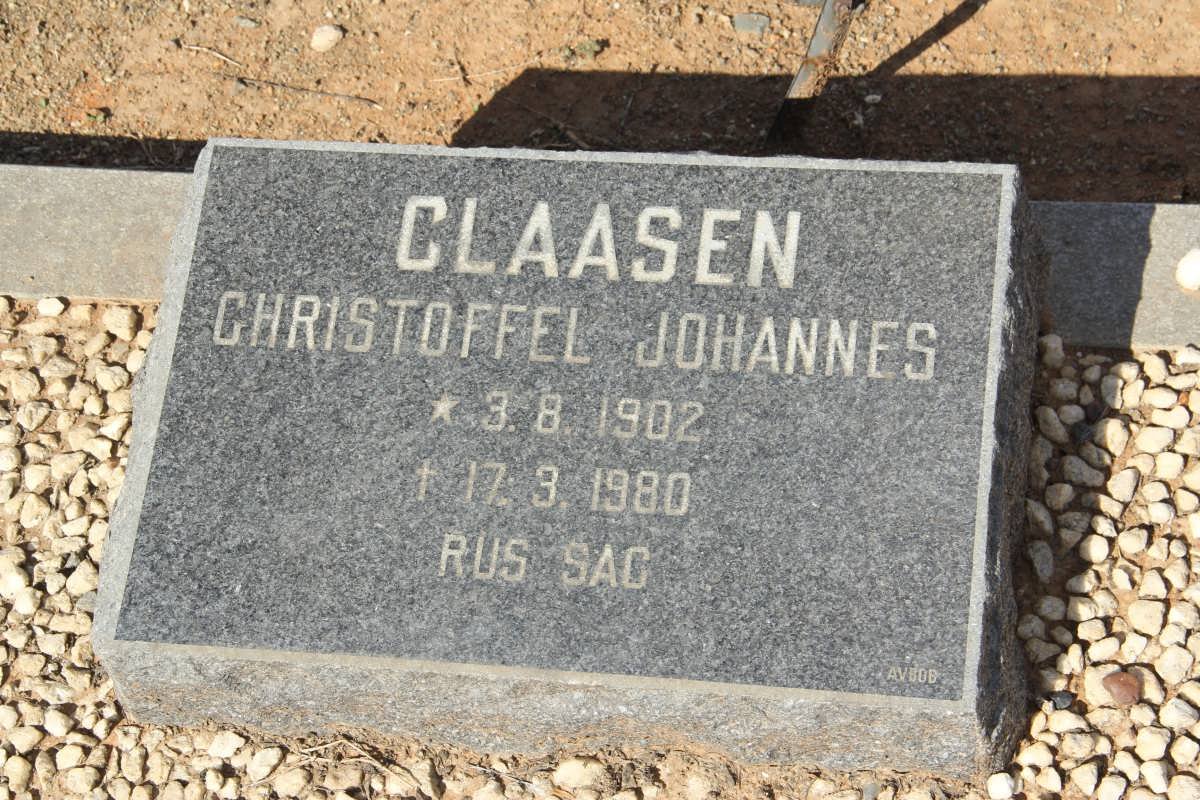 CLAASEN Christoffel Johannes 1902-1980
