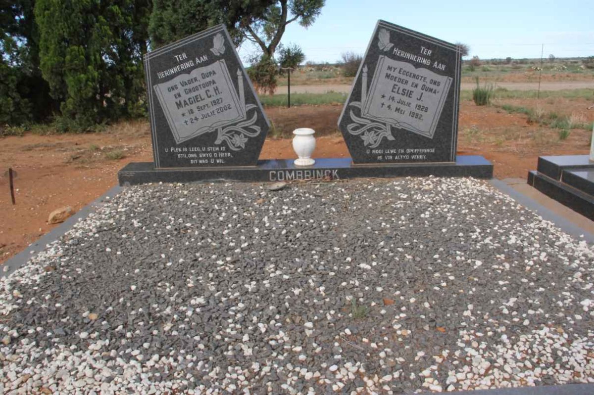COMBRINCK Magiel C.H. 1927-2002 &amp; Elsie J. 1929-1992