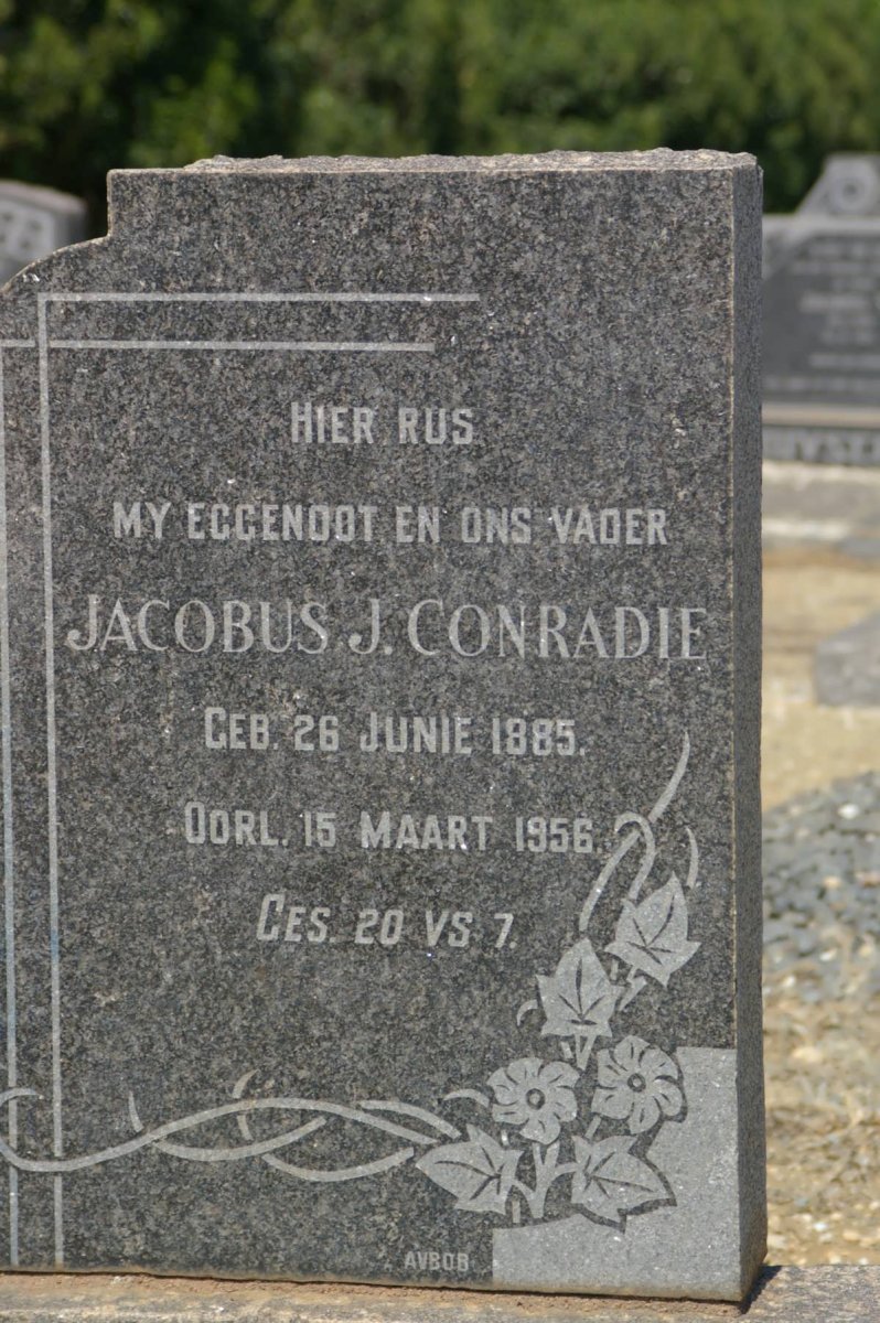 CONRADIE Jacobus J. 1885-1956
