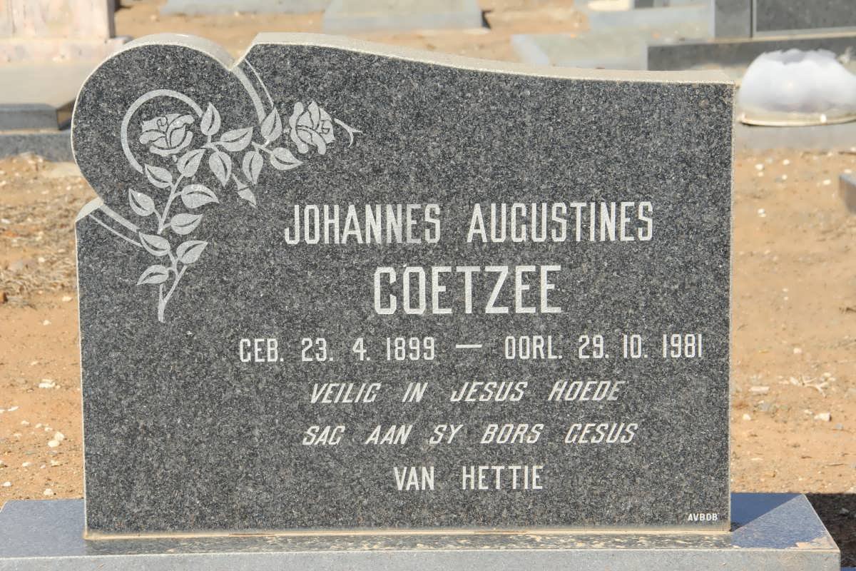 COETZEE Johannes Augustines 1899-1981