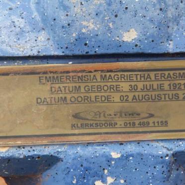ERASMUS Emmerensia Margrietha 1921-2008