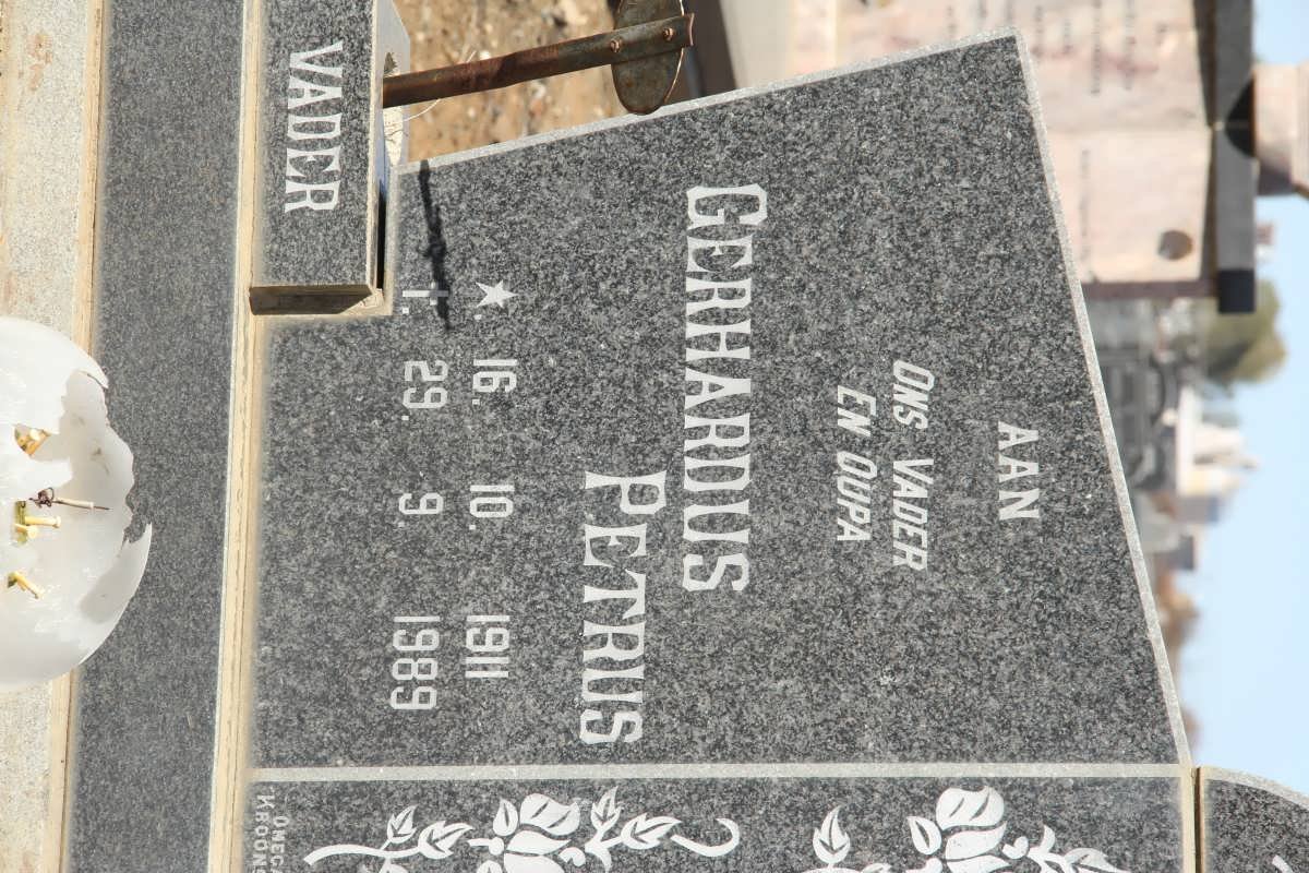 ENGELBRECHT Gerhardus Petrus 1911-1989