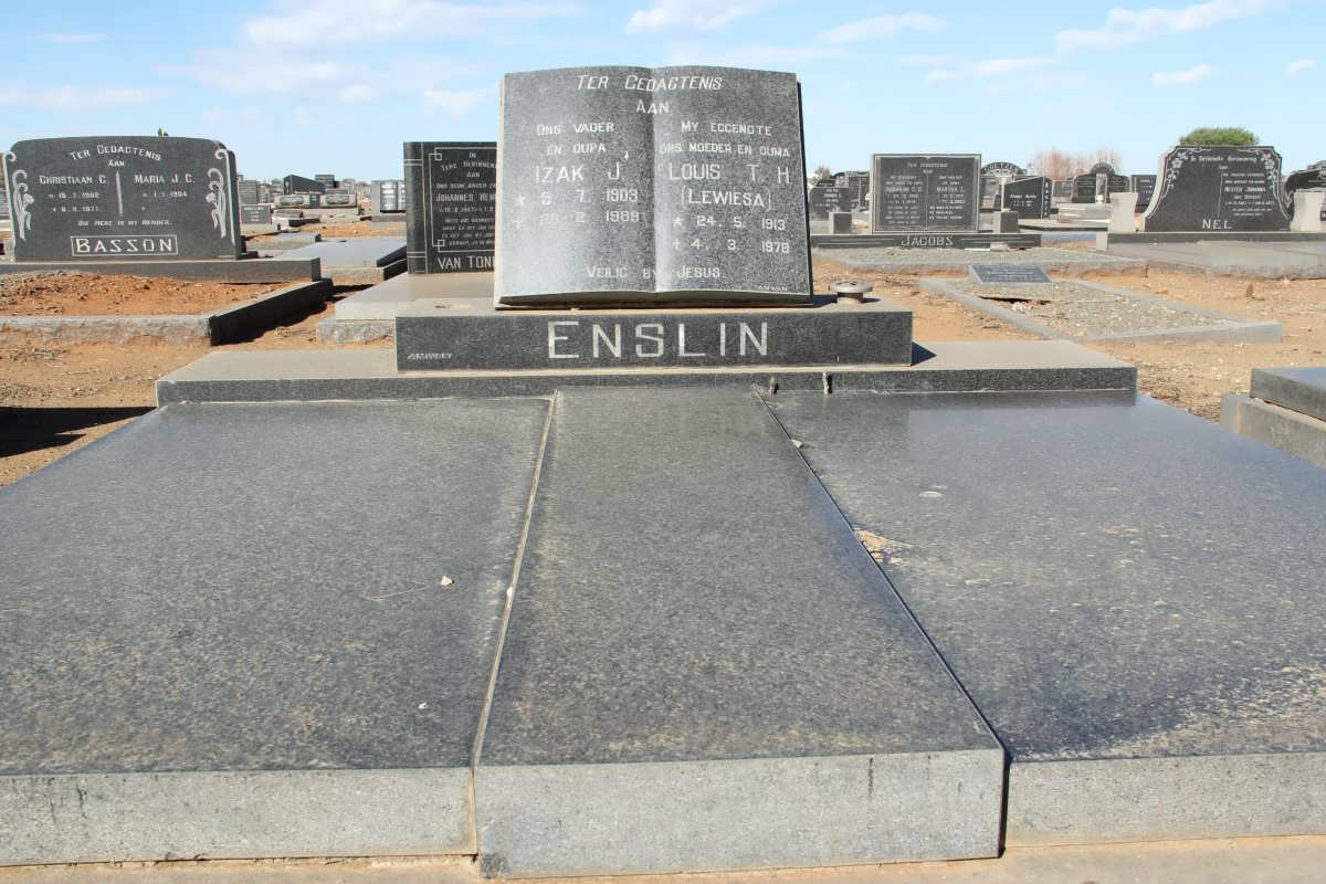 ENSLIN Izak J. 1903-1989 &amp; Louis T.H. 1913-1978